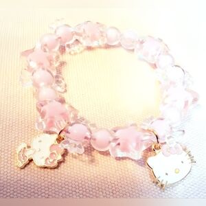 Hello kitty Pastel Pink Bead Bracelet